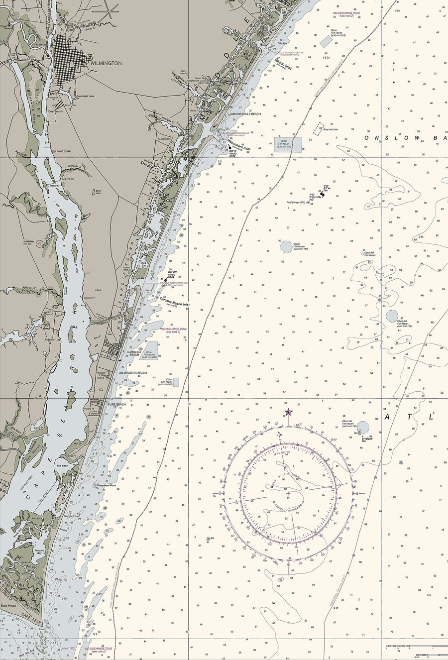 New River Inlet To Cape Fear Nautical Chart