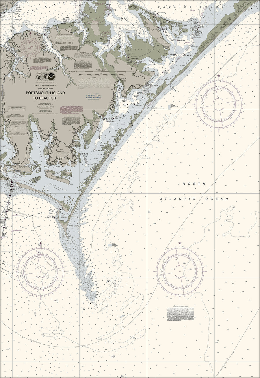 Portsmouth To Beaufort, NC Nautical Chart