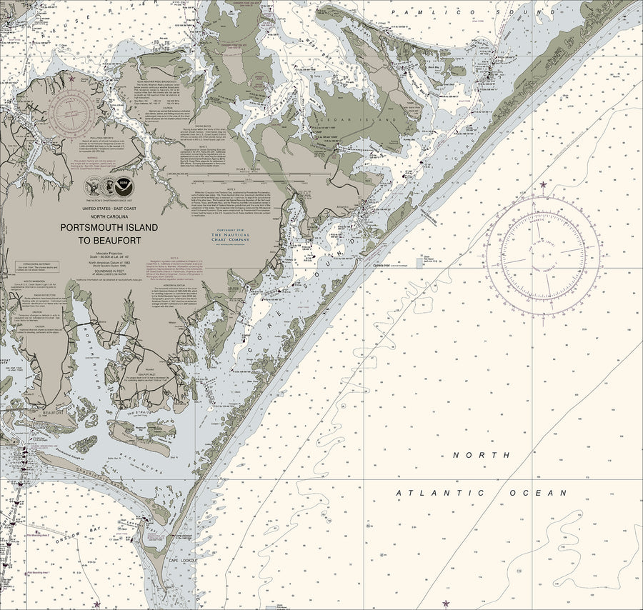 Portsmouth To Beaufort, NC Nautical Chart