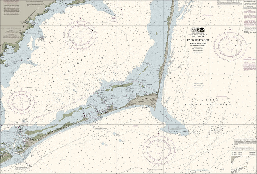 Outer Banks South - Cape Hatteras - Wimble Shoals To Ocracoke Inlet Nautical Chart