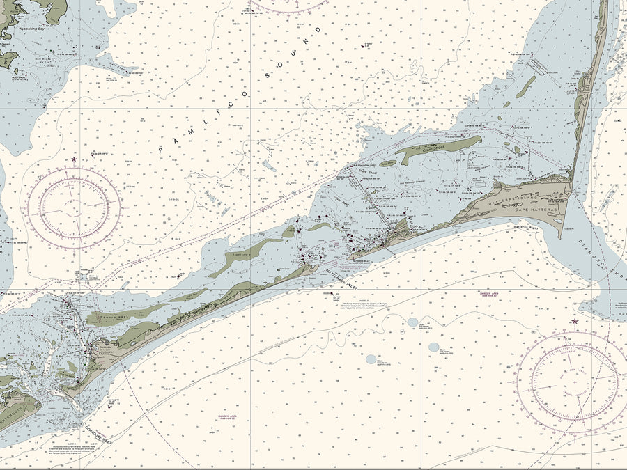 Outer Banks South - Cape Hatteras - Wimble Shoals To Ocracoke Inlet Nautical Chart