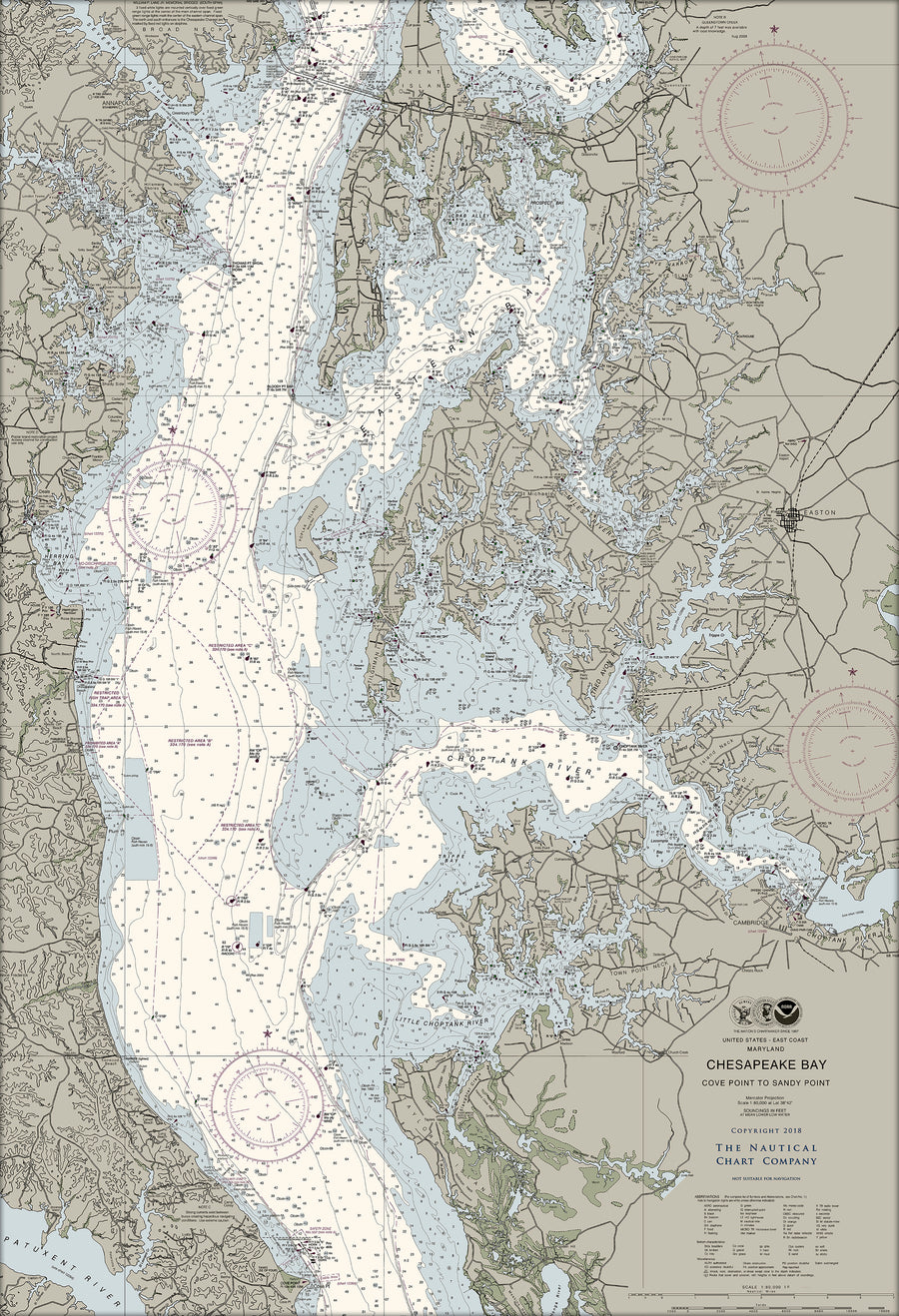 Chesapeake - Cove Point To Sandy Point Nautical Chart