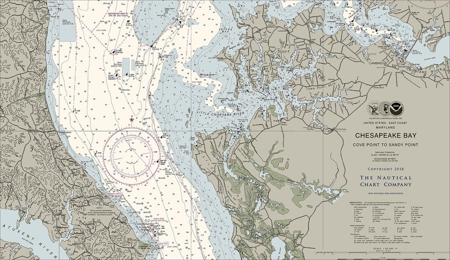 Chesapeake - Cove Point To Sandy Point Nautical Chart