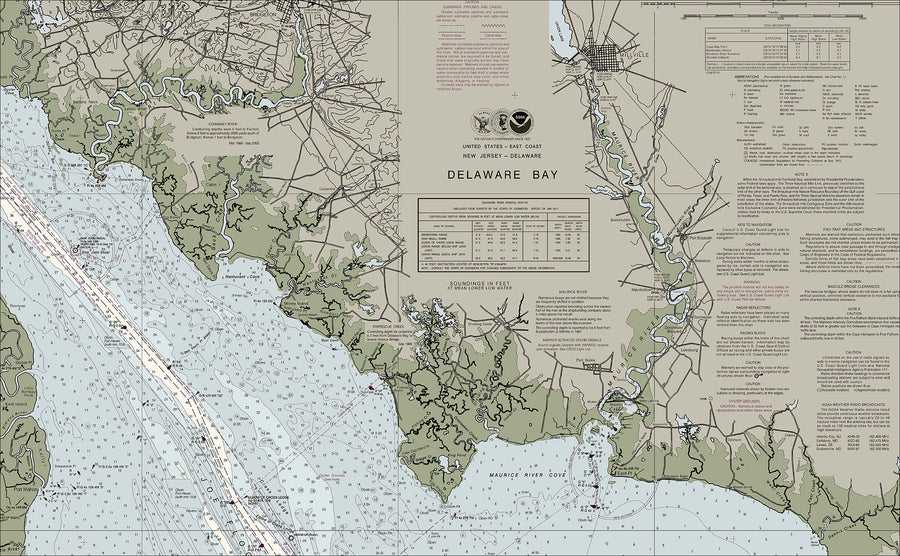 Delaware Bay Nautical Chart