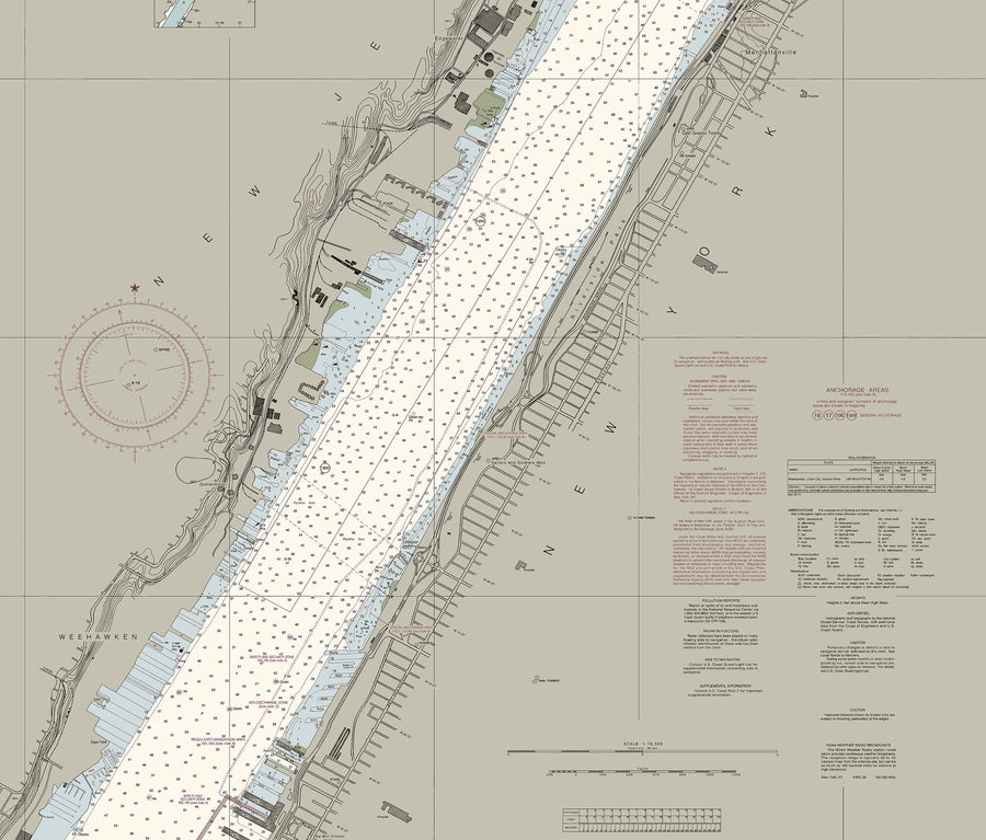 Hudson River - Days Pt To George Washington Bridge Nautical Chart