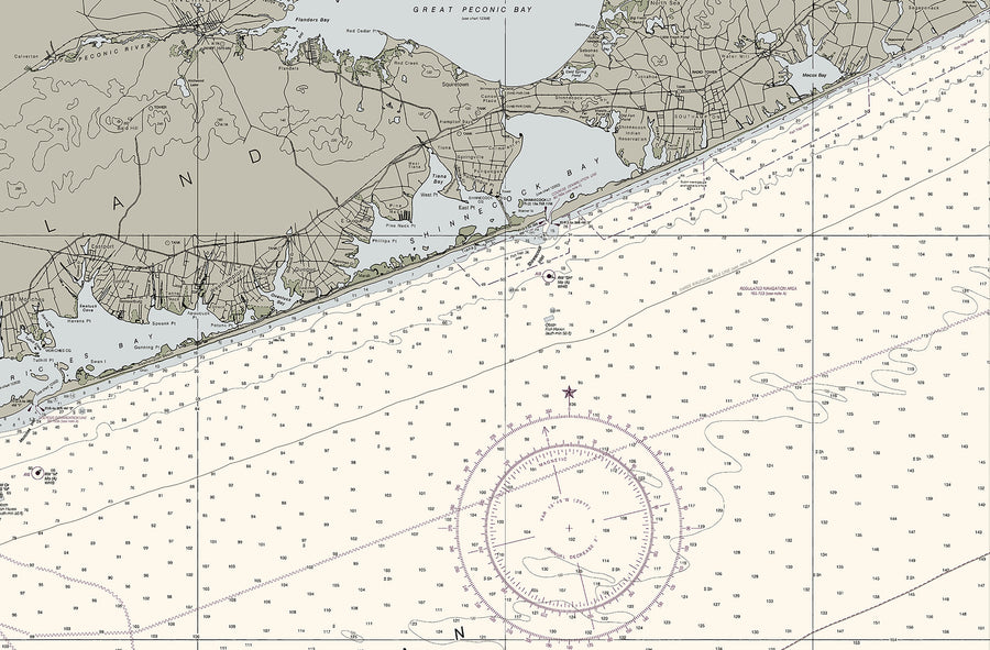 Shinnecock Light to Fire Island Light Nautical Chart