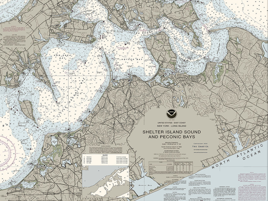 Shelter Island Sound And Peconic Bays Nautical Chart