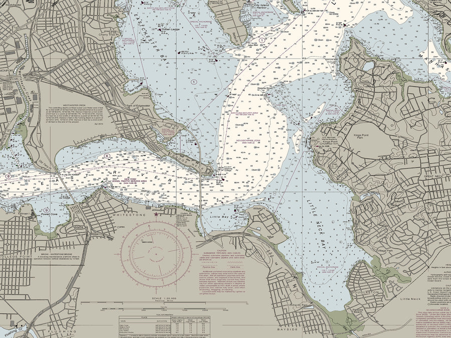 Long Island Sound And East River - Hempstead To Tallman Nautical Chart