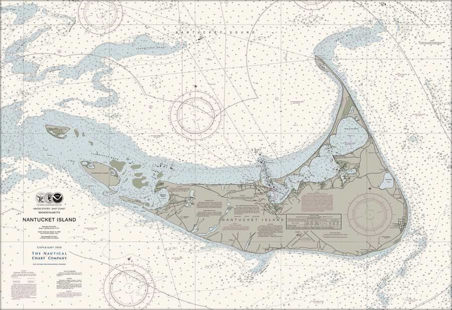 Nantucket Island Nautical Chart