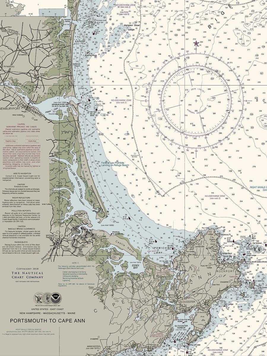 Portsmouth To Cape Ann Nautical Chart