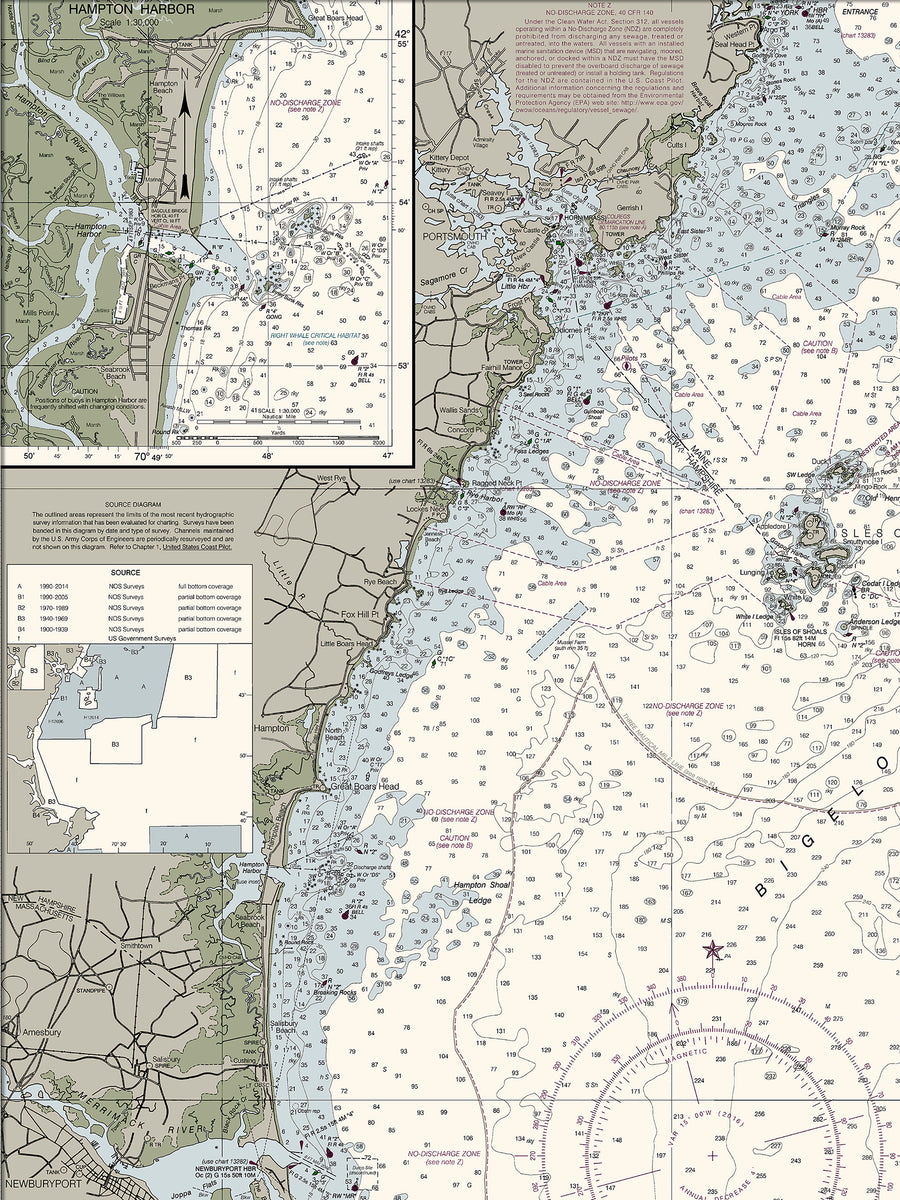 Portsmouth To Cape Ann Nautical Chart