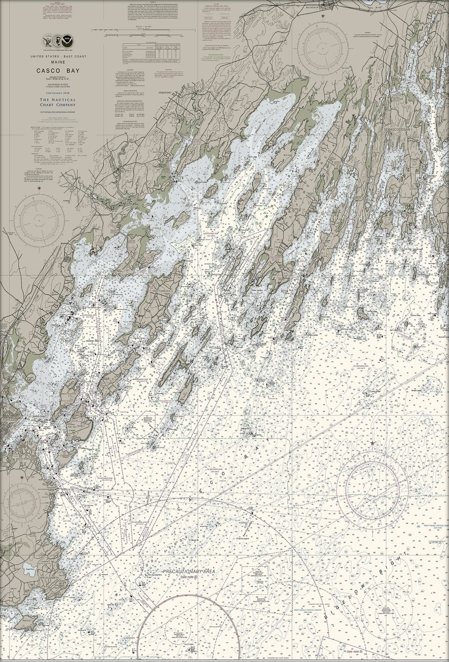 Casco Bay, ME Nautical Chart