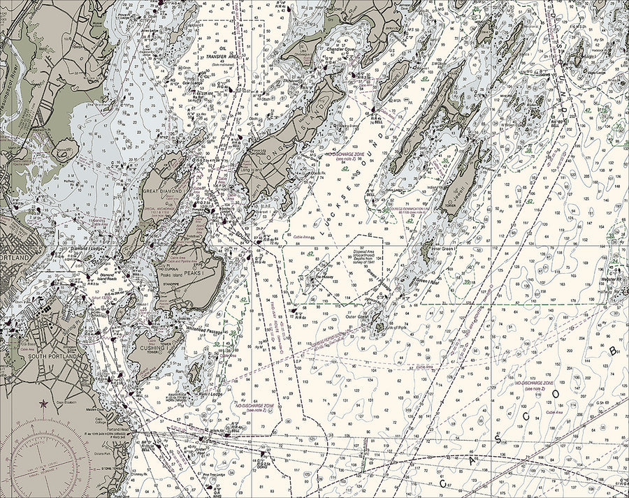 Casco Bay, ME Nautical Chart