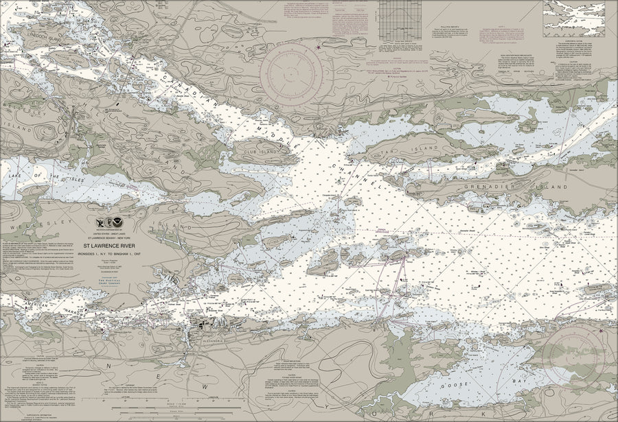 St Lawrence River - Ironsides To Bingham Nautical Chart