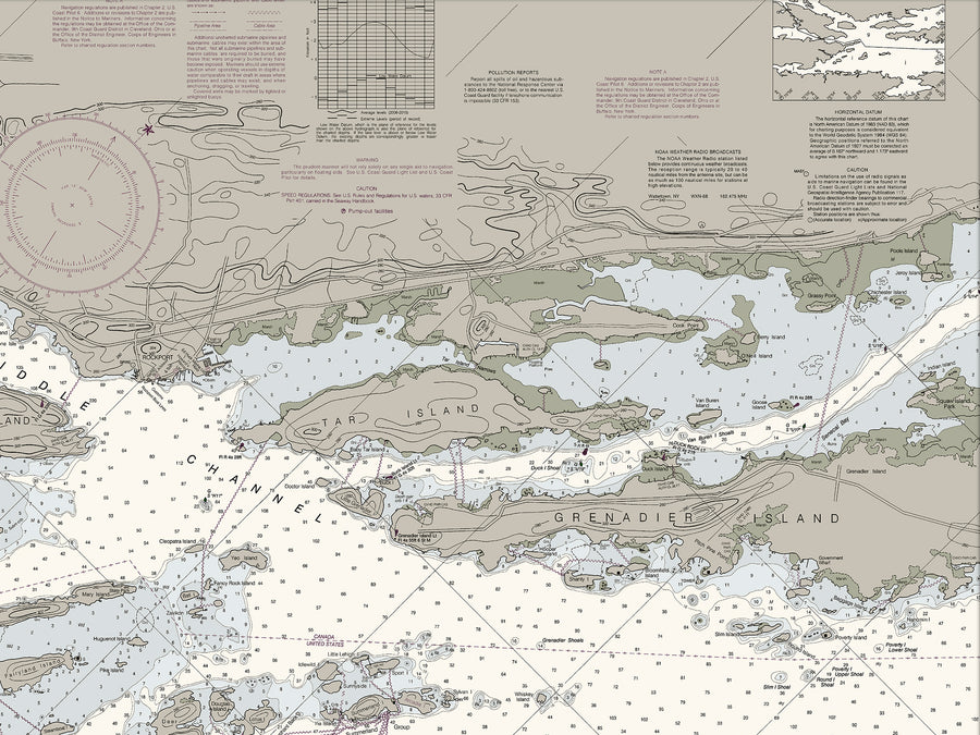 St Lawrence River - Ironsides To Bingham Nautical Chart
