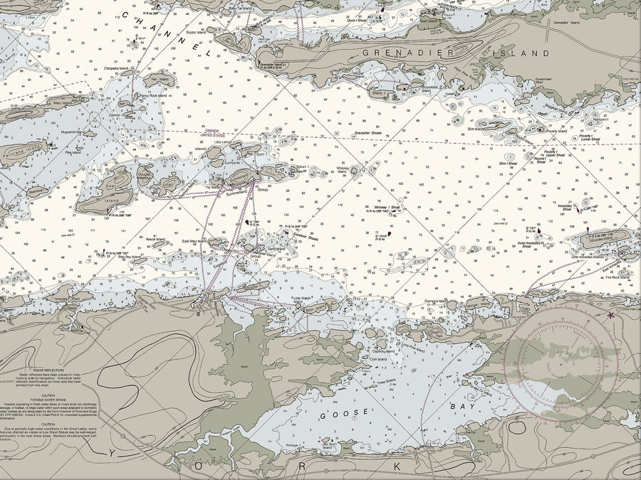 St Lawrence River - Ironsides To Bingham Nautical Chart