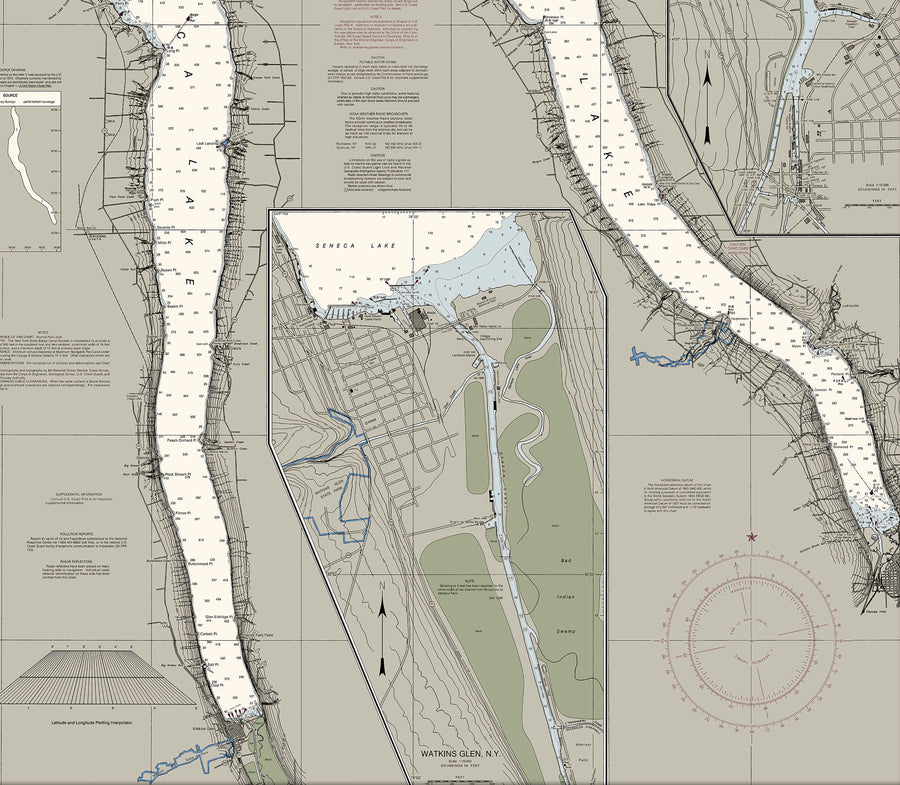 Cayuga And Seneca Lakes Nautical Chart