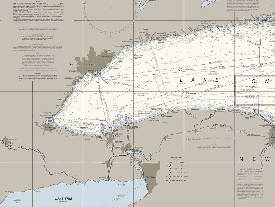 Lake Ontario Nautical Chart The Nautical Chart Company Chart Datum Lake Ontario