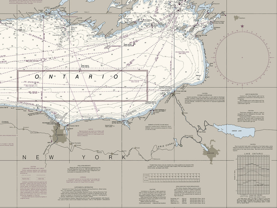Lake Ontario Nautical Chart The Nautical Chart Company Chart Datum Lake Ontario