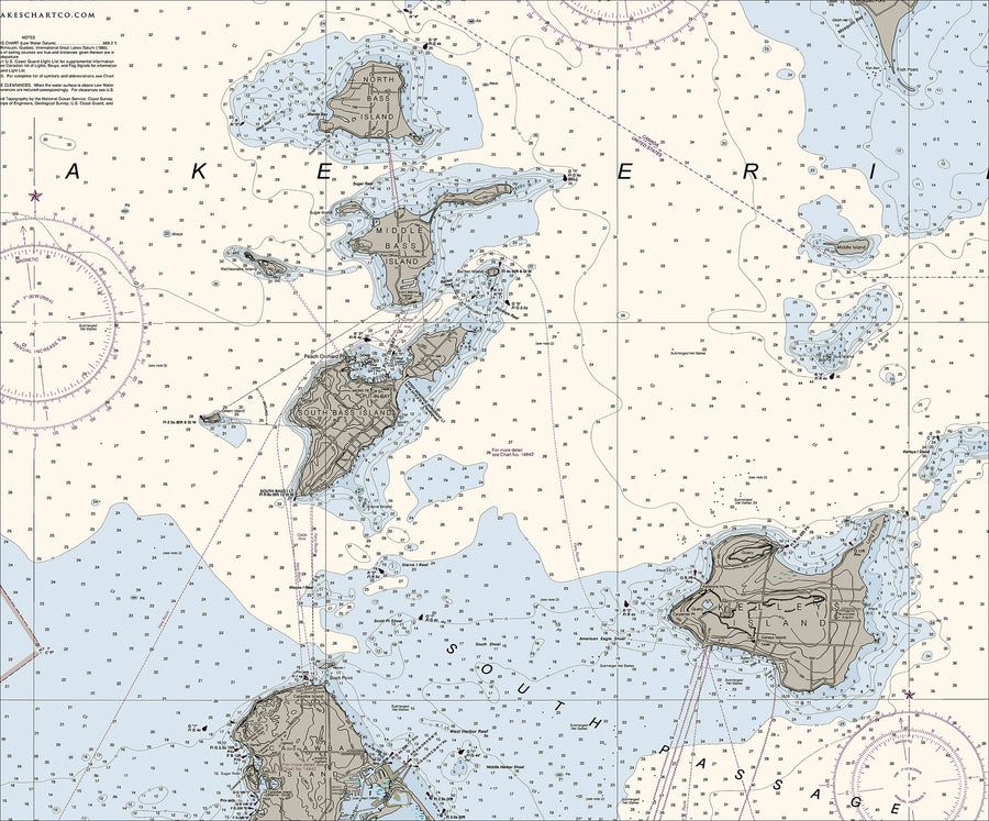 Islands in Lake Erie Nautical Chart