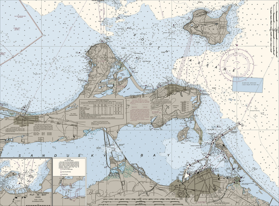 Islands in Lake Erie Nautical Chart