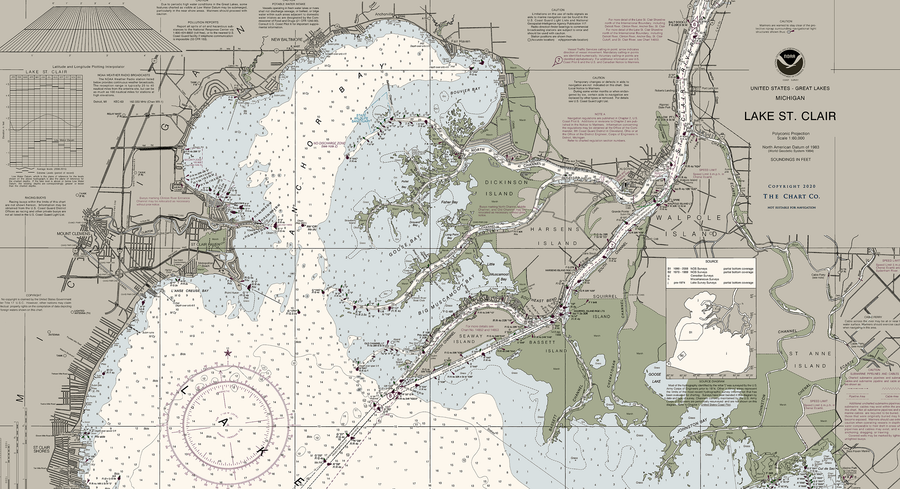 Lake St Clair Nautical Chart