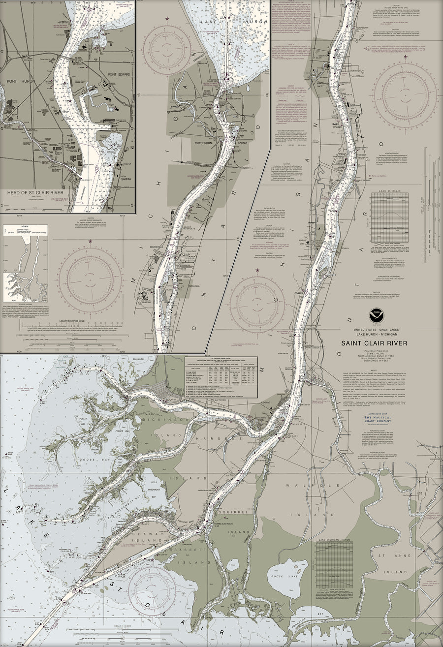 St Clair River Nautical Chart