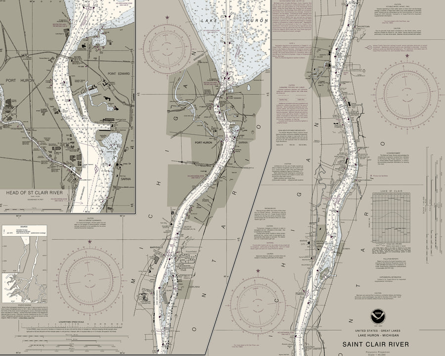 St Clair River Nautical Chart