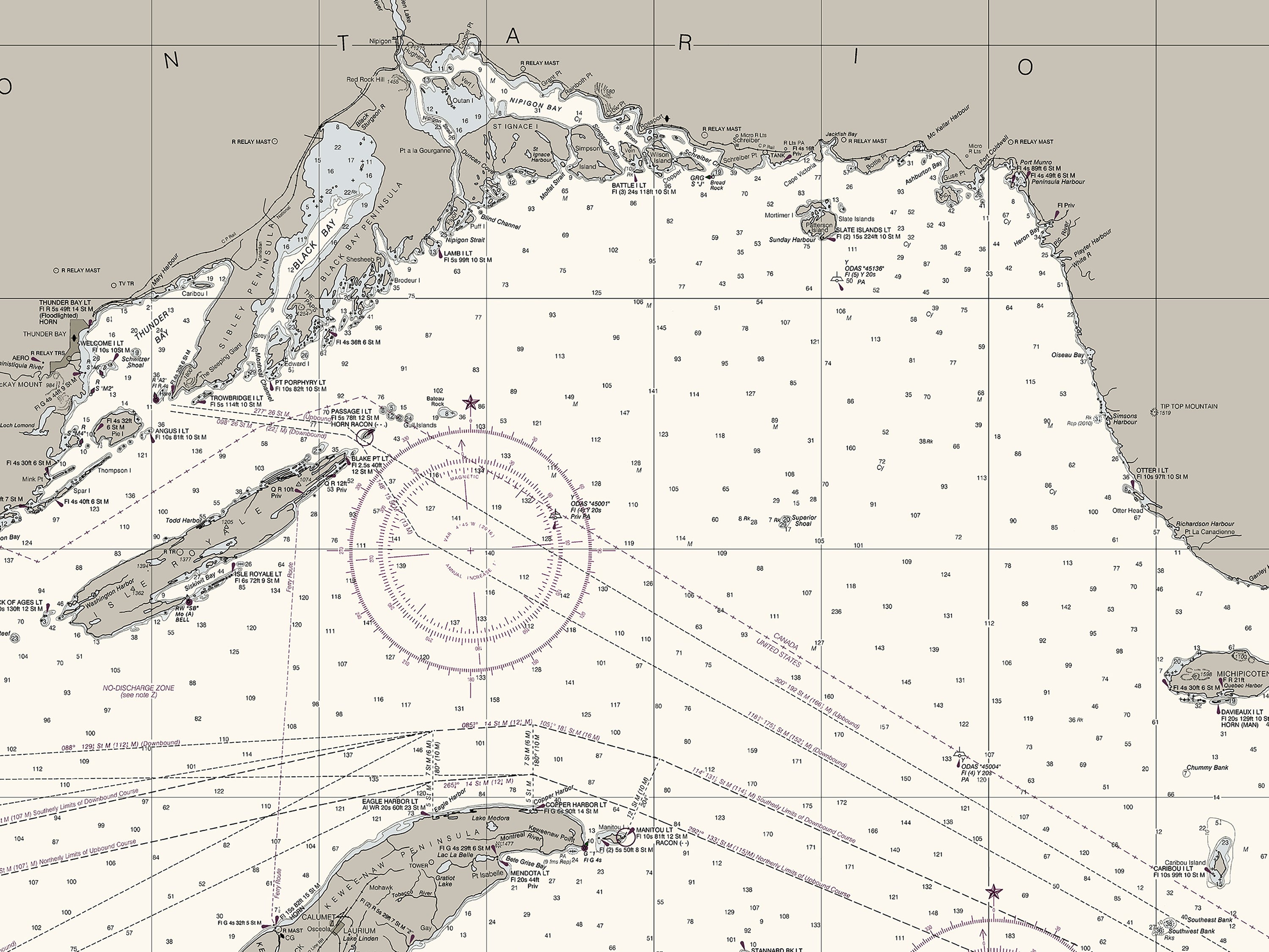 Lake Superior Nautical Chart – The Nautical Chart Company
