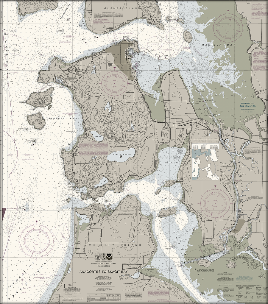 Anacortes To Skagit Bay Nautical Chart - Padilla Bay