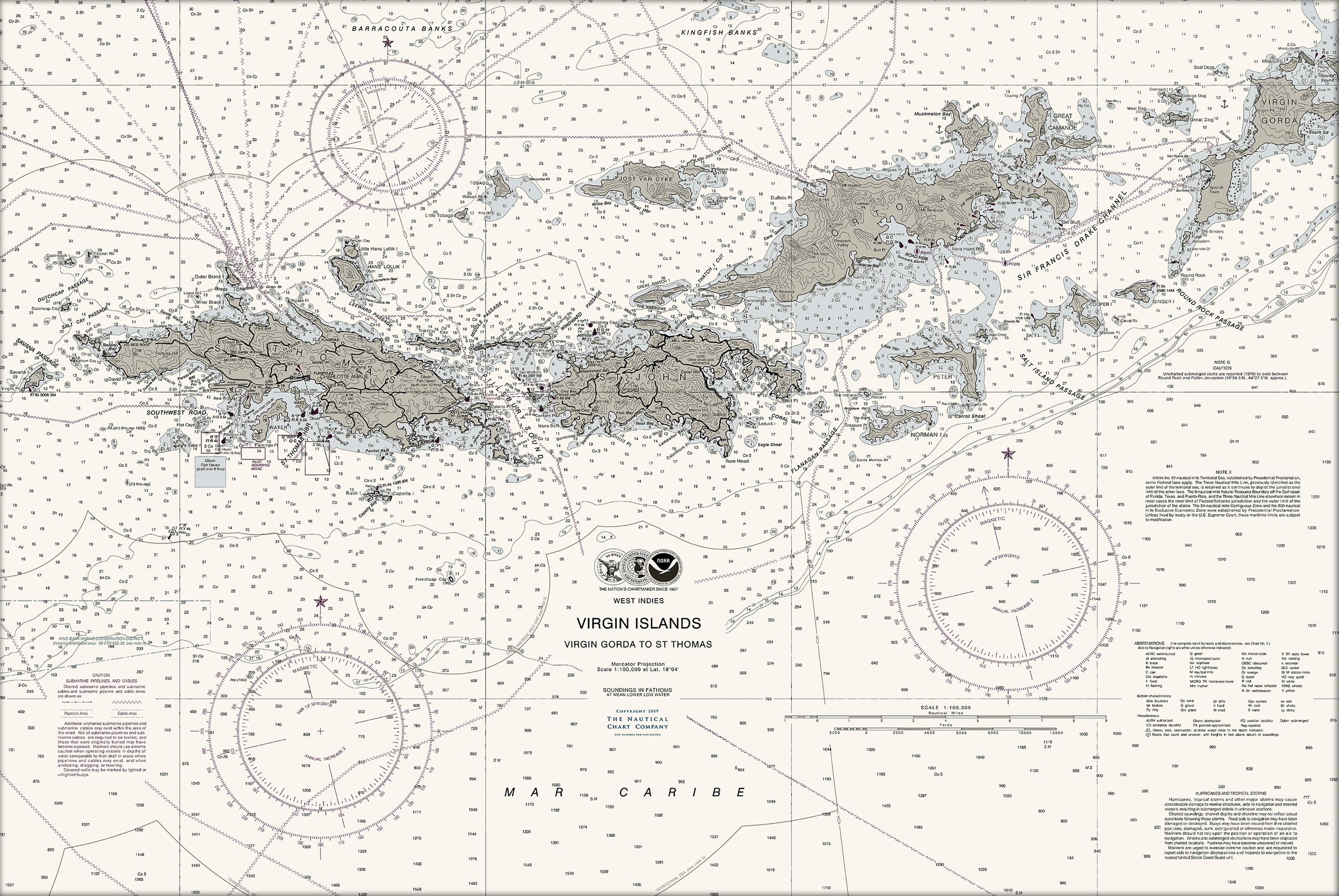 Virgin Islands Nautical Chart – The Nautical Chart Company
