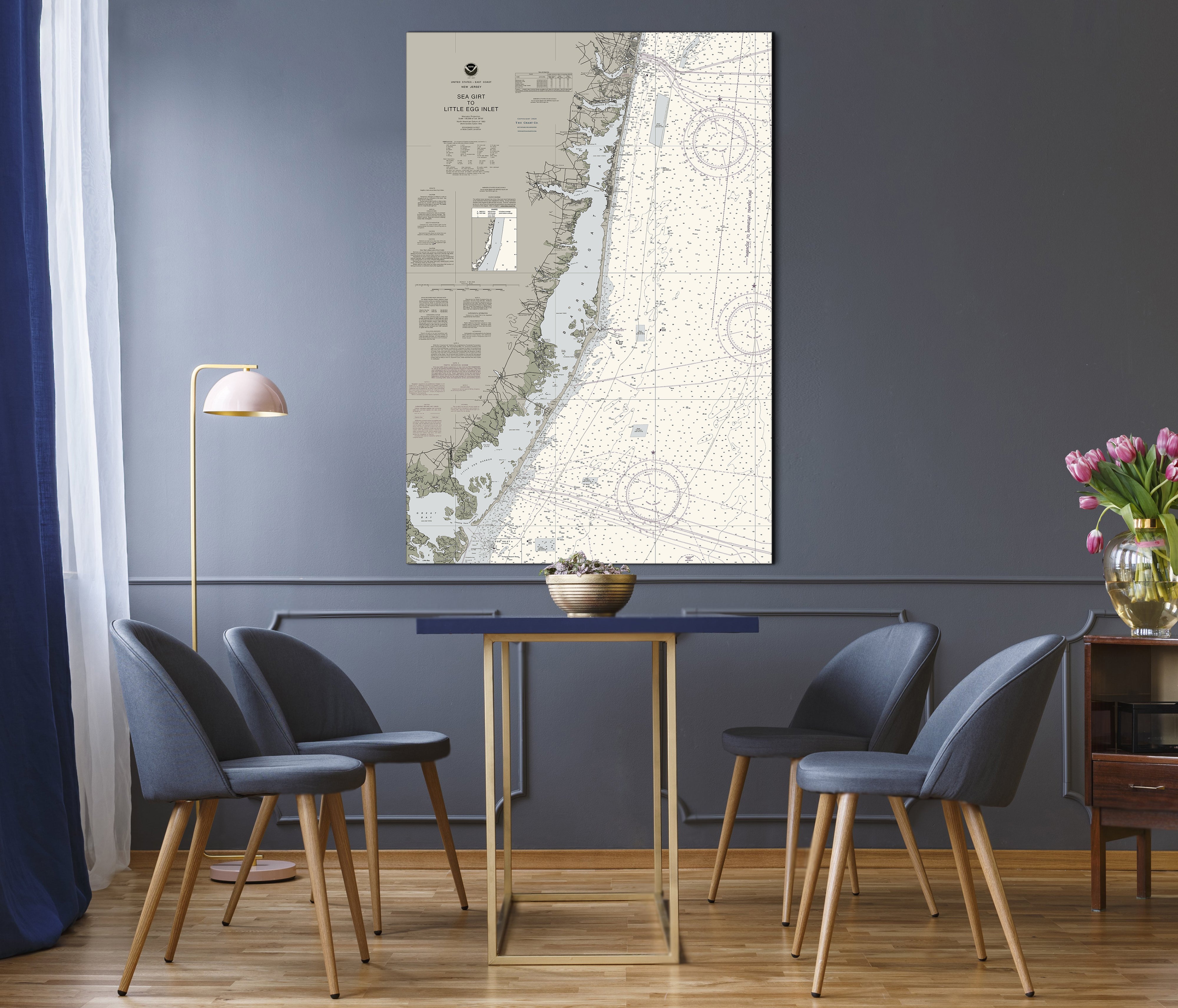 Sea Girt To Little Egg Inlet, Barnegat Bay Nautical Chart The