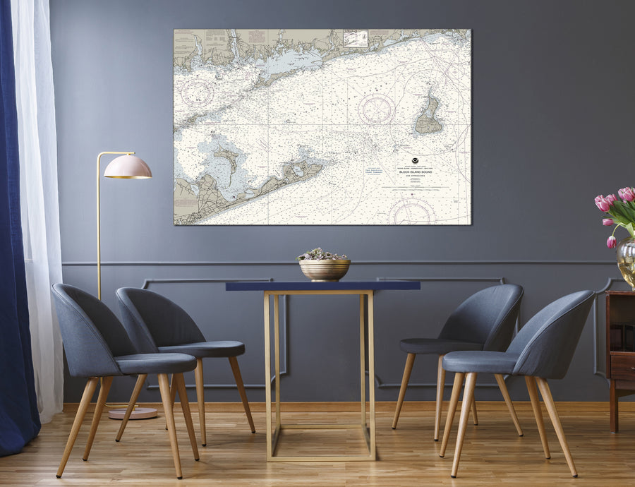 Block Island Sound And Approaches Nautical art wall decor