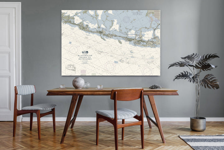 Blackwater Sound To Matecumbe (Key Largo) Nautical Chart — Traditional palette