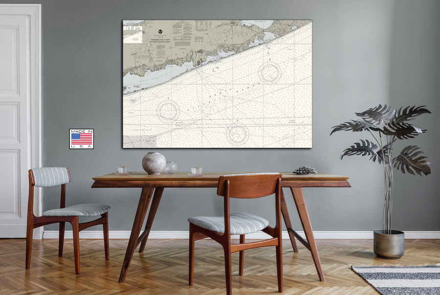 Shinnecock Light to Fire Island Light Nautical Chart