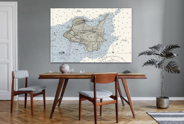 Kelleys Island, OH Nautical Chart — Traditional palette