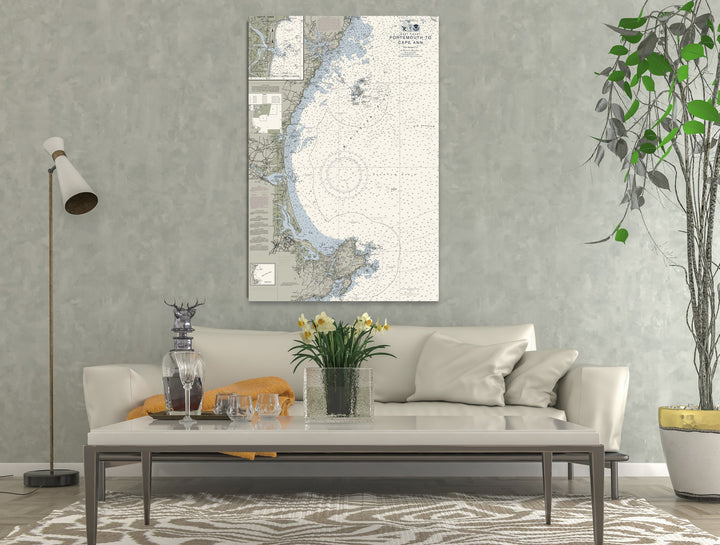Portsmouth To Cape Ann Nautical Chart — Traditional palette