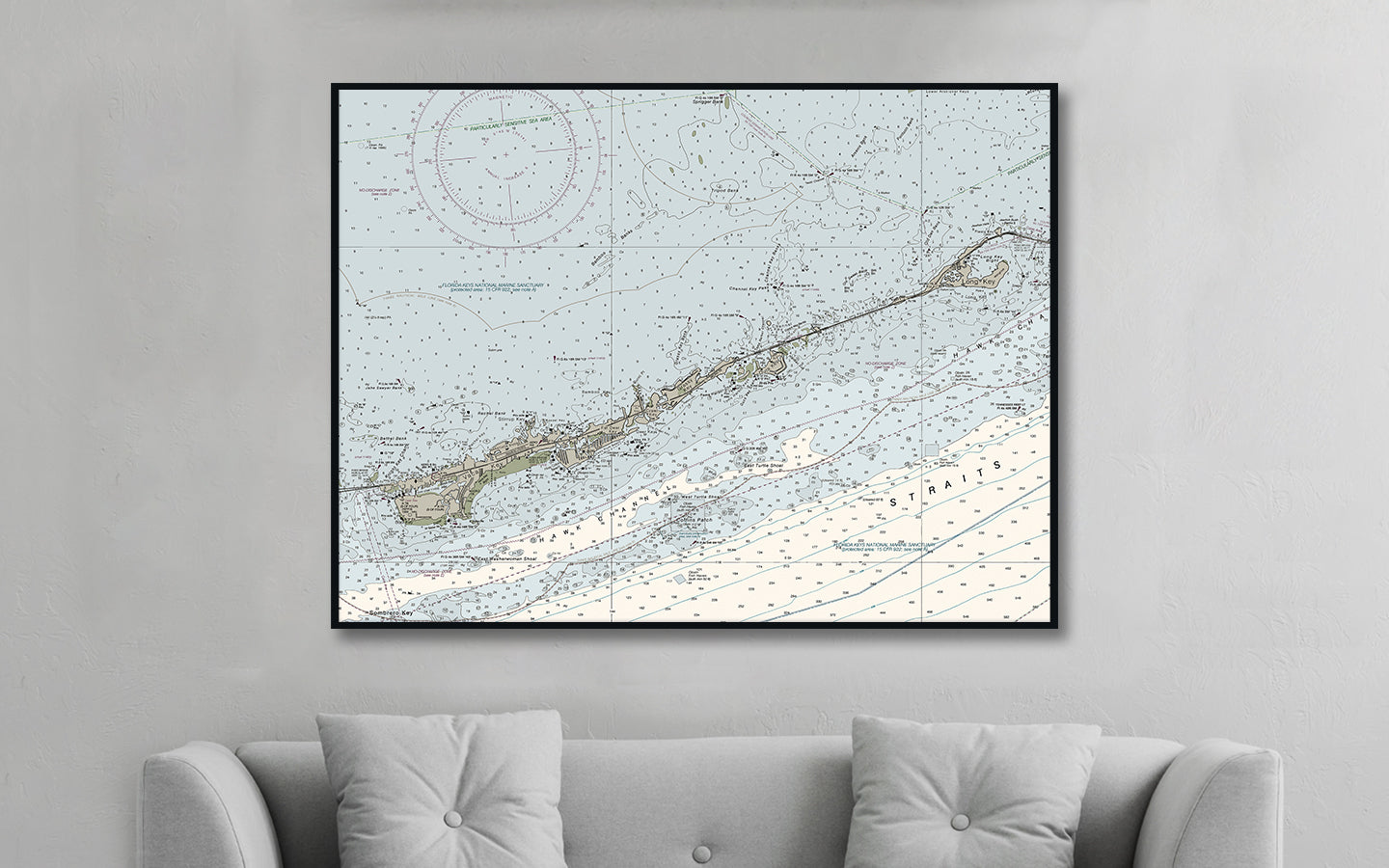 Alligator Reef To Sombrero Key Nautical Chart