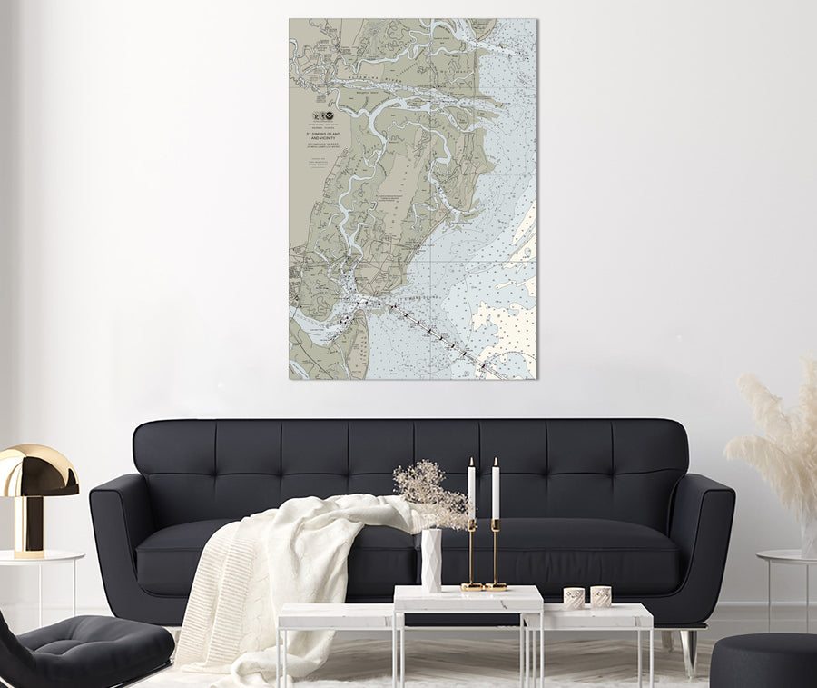 St Simons Island, GA Nautical Chart