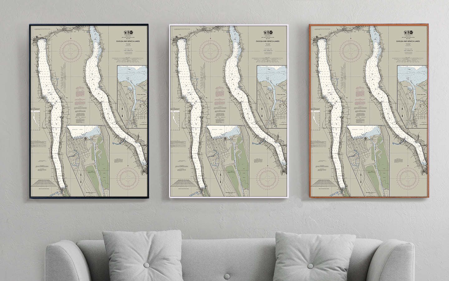 Cayuga And Seneca Lakes Nautical Chart The Nautical Chart Company