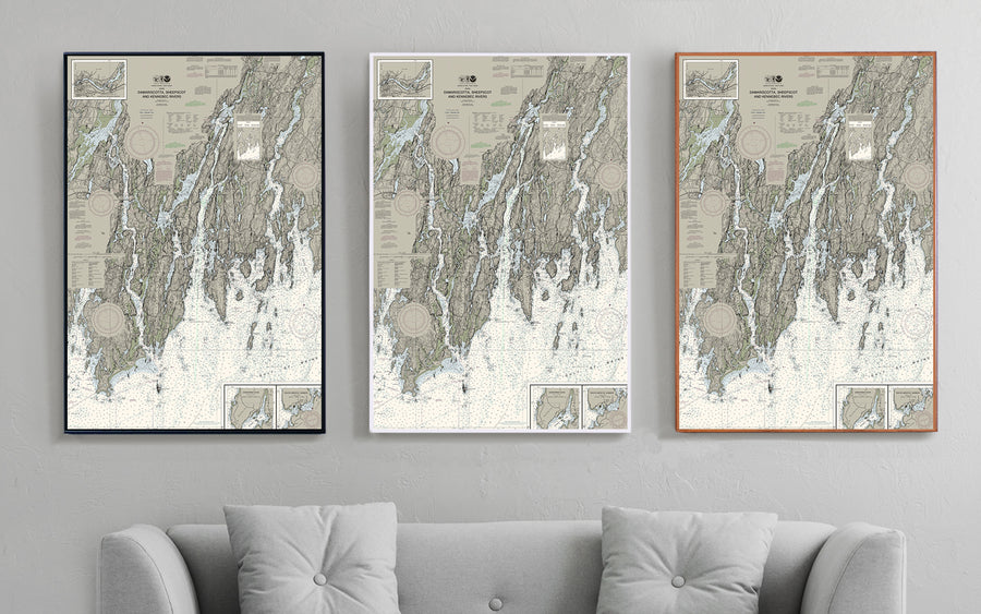 Damariscotta, Sheepscot, and Kennebec Rivers Nautical Chart