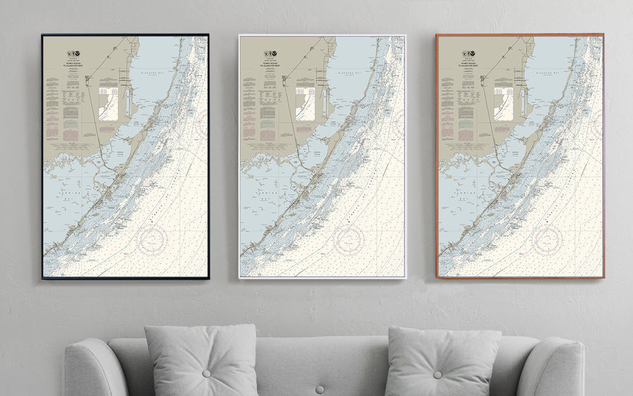 Fowey Rocks To Alligator Reef Nautical Chart