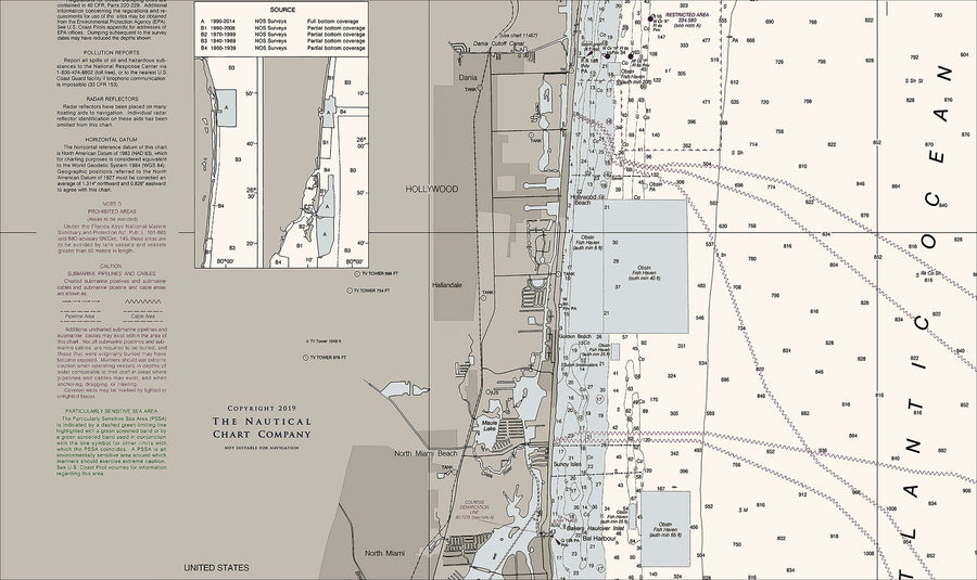 Ft Lauderdale To Miami Nautical Chart