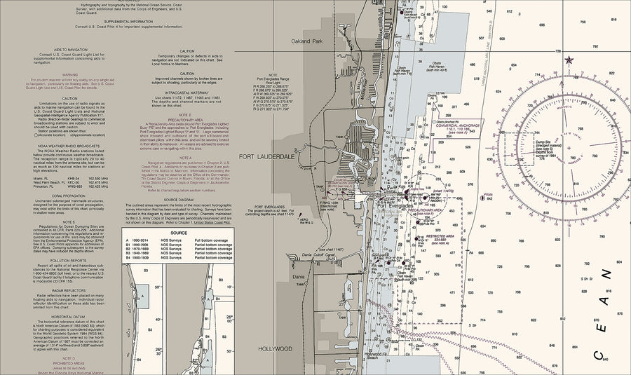 Ft Lauderdale To Miami Nautical Chart