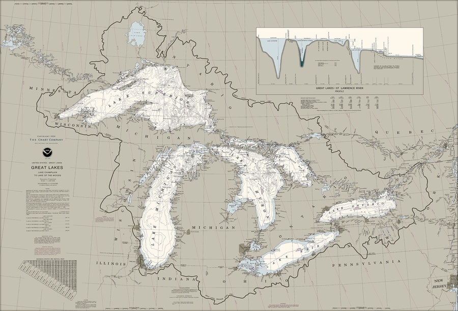 Great Lakes Nautical Chart