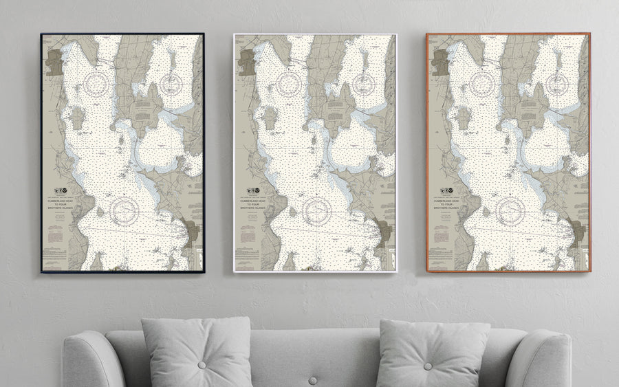 Lake Champlain - Cumberland Head To 4 Brothers Islands Nautical Chart