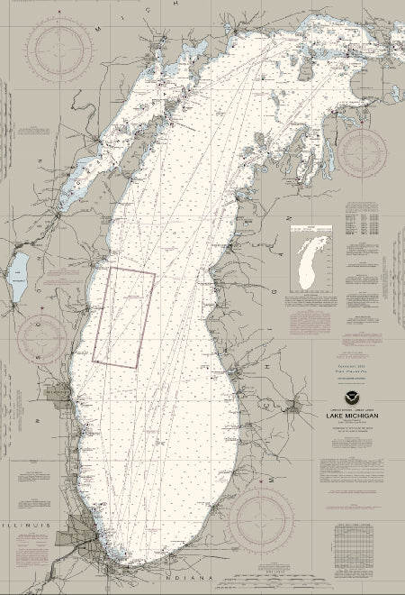 Lake Michigan Nautical Chart