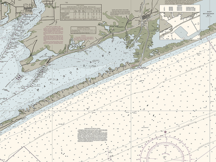 Matagorda Bay And Approaches Nautical Chart