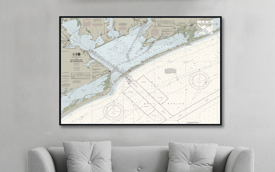 Matagorda Bay And Approaches Nautical Chart