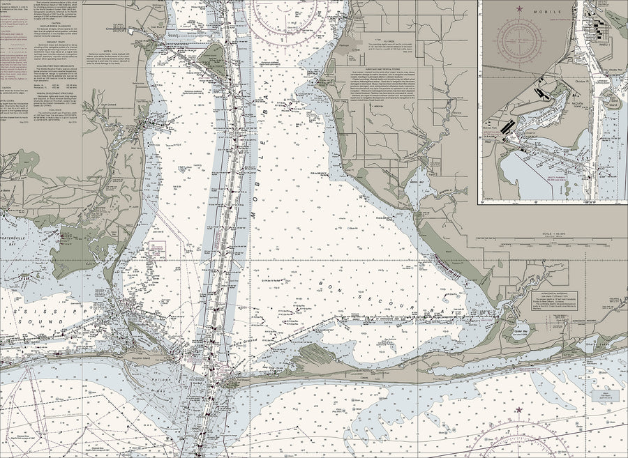 Mobile Bay Nautical Chart